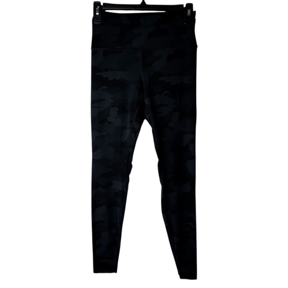 Lululemon Leggings Black Camo Pattern Size 6 28" Inseam BRAND NEW Womens Yoga Ac - Picture 1 of 4